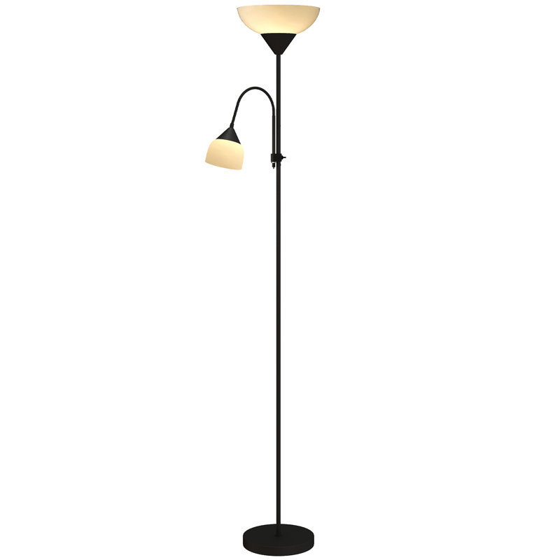 179.5cm Torchiere Floor Lamp, Black