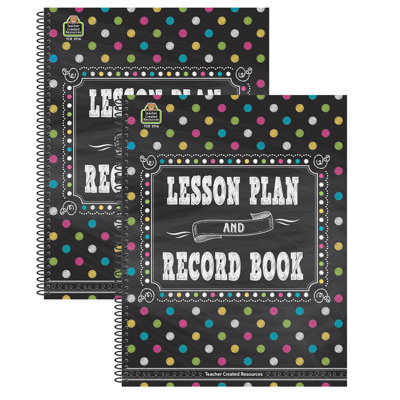 Tableau noir de plan de leçon et registre Chalkboard Bright