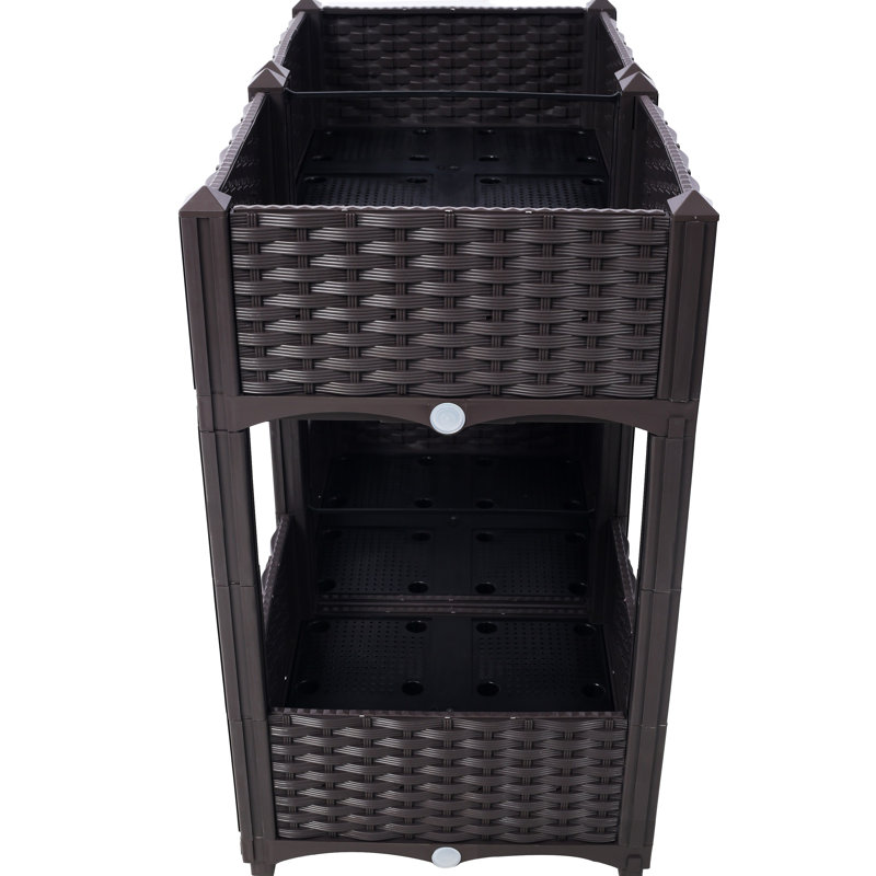 Planter Raised Beds - Elevated Planter Garden Box With Drainage Plug Raised Garden Beds For Vegetable/Flower/Herb Outdoor Standing Planter Beds Gardening Kit,31.5"X15.7"X27.7"