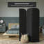6 Ft. Classic Arch Velvet Room Divider Blue 3 Panel-327438969