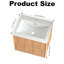 24'' Floating Bathroom Vanity Set, Wall Mounted Solid Wood Bathroom Cabinet with 2 Storage Drawers,White Resin Integrated Basin