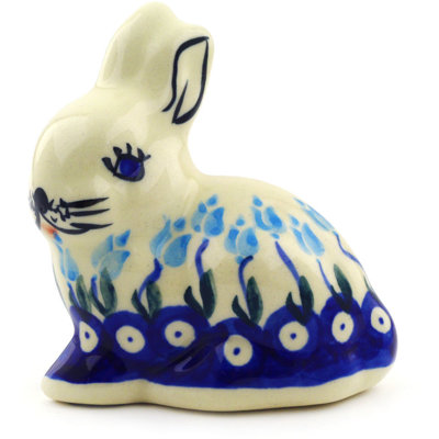 Figurine lapin floral