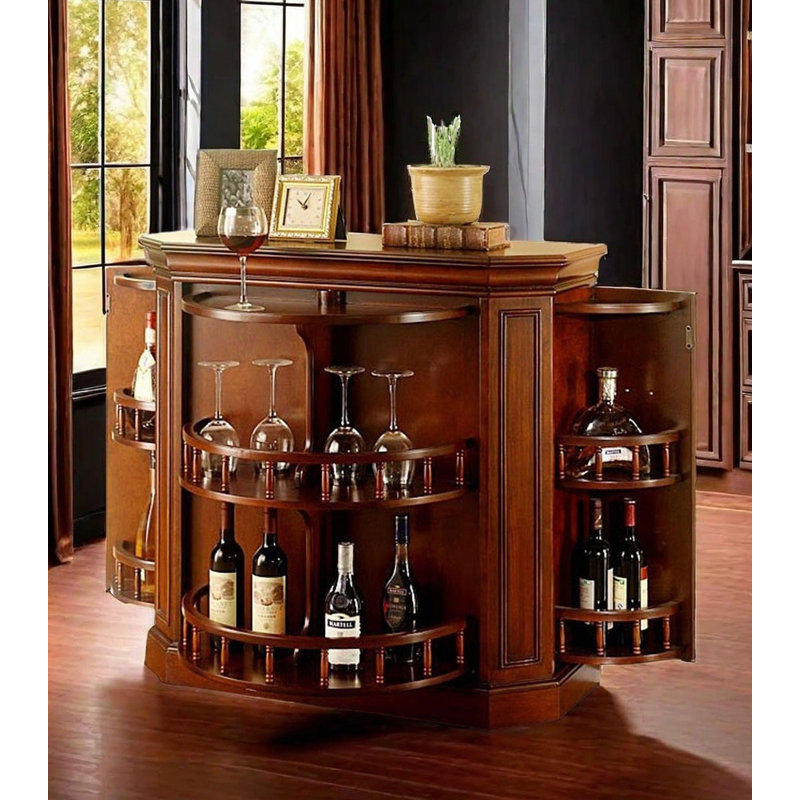 39.76" Brown Rectangular Solid Wood Wine Racks, Brown