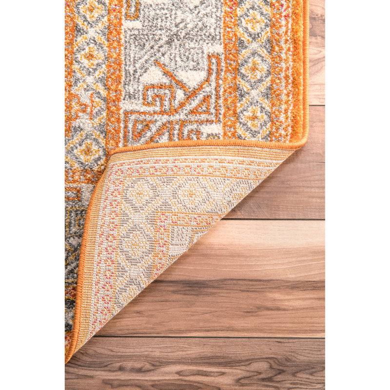 Tapis jaune de style sud-ouest Hidalgo, Rectangle 8 pi x 10 pi