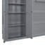 Grand lit escamotable mural avec armoires, gris