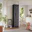 Grand garde-manger de style campagnard de 78,2 po avec 8 tablettes de porte, 1 armoire de rangement avec 3 tablettes réglables, 3 grands tiroirs, une armoire polyvalente pour la cuisine, la salle à manger et la salle de bain, noir cendré-131019330