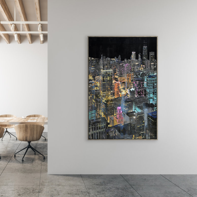 Starry Chicago I Painting by Sonia Noir