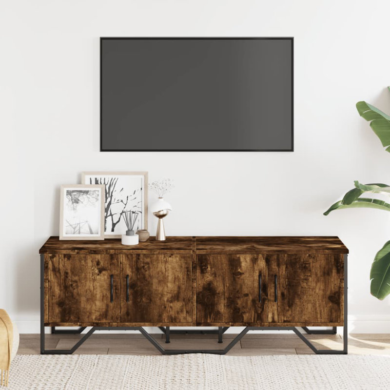 Alexica Unfinished TV Stand, Smoked Oak, 122cm