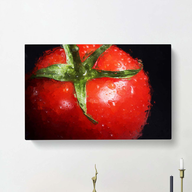 Red Tomatoes In Abstract - Wrapped Canvas, 50cm H x 76cm W x 3cm D