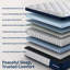 Matelas pour grand lit 12 po, hybride moelleux moyen avec ressorts ensachés individuels et mousse viscoélastique rafraîchissante, lit dans une boîte, certifié CertiPUR-US-129171947-129171946