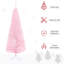 Arbre de Noël artificiel 5 pi, rose mince avec 294 branches et support en plastique stable, facile à installer et à installer