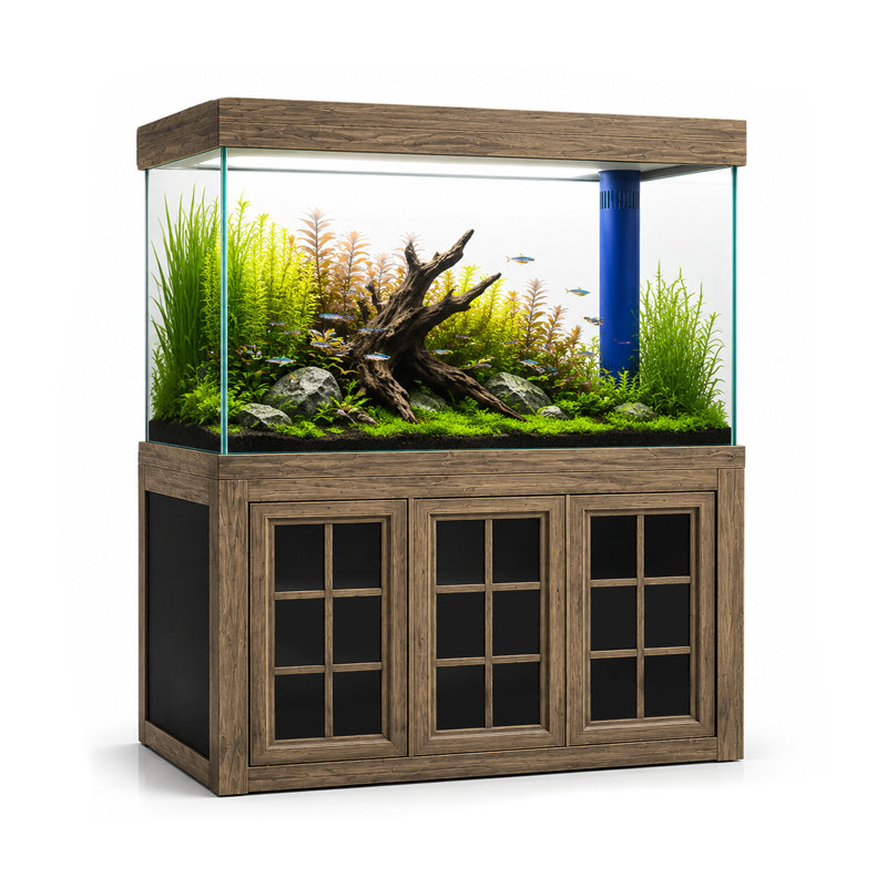 Réservoir d'aquarium 50 gallons, Bois brun, 175 gallons (H 51 po x l 14 po x P 24 po)