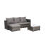 Ensemble de meubles de patio 2 pièces, ensemble modulaire et table en L tissé pour l'extérieur-627340412