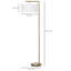 Naida 153cm Swing Arm Floor Lamp