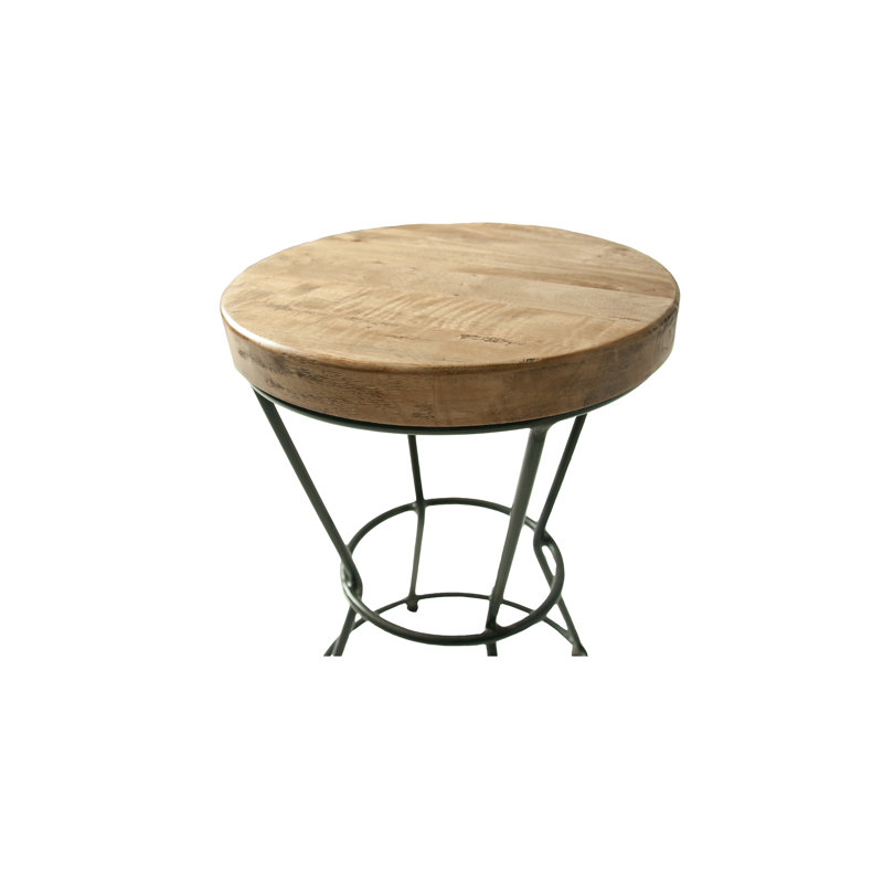 Maner Solid Wood Accent Stool