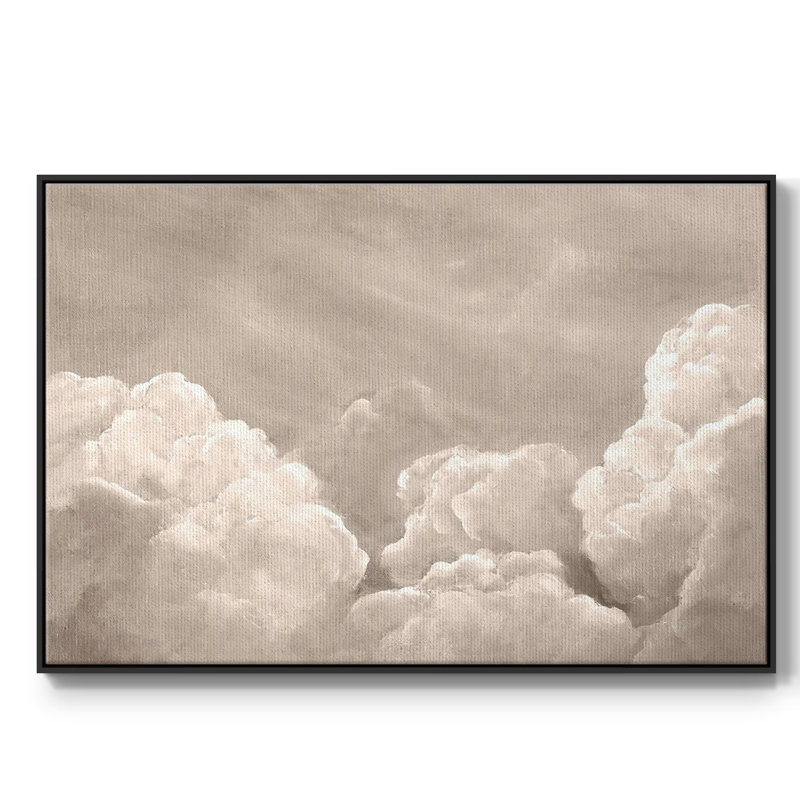 Painted Clouds II, reproduction d'art sur toile, Noir, H 17 po x l 25 po x P 2 po