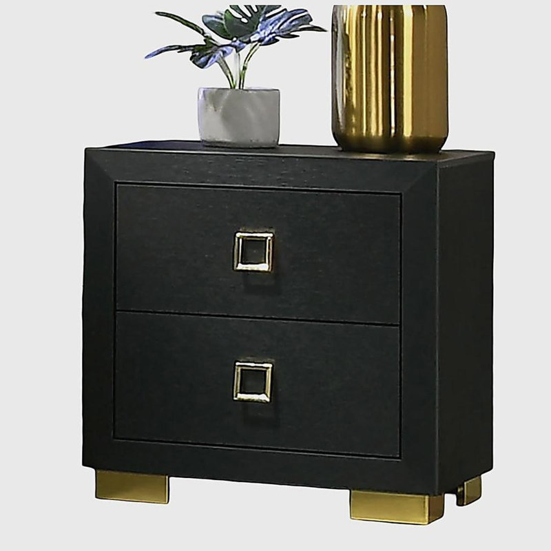 Table de chevet noire 1pc