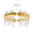 24'' Round Modern LED Chandelier in Satin Gold for Dining Room, Foyer, or Living Room – Integrated LED-1200974731-1075517080