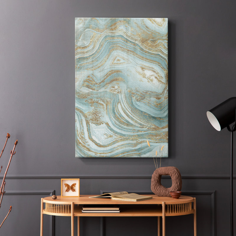 Agate bleue - Cavas enveloppés de galerie, H 27 po x l 18 po