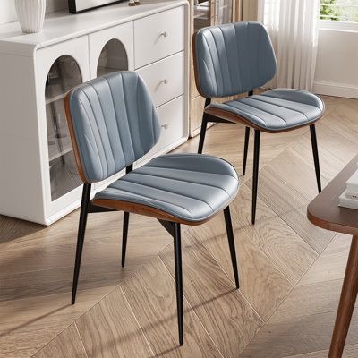 Chaises de salle à manger rembourrées en cuir de polyuréthane, chaises d'appoint pour salles à manger, cuisines et salons