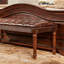 Banc en cuir de cerisier brun American Country Style pour chambre à coucher et salon