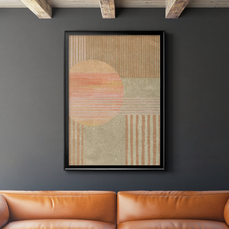 Adobe Sunrise I, toile encadrée de qualité supérieure - prête à être accrochée, H 36,5 po x l 26,5 po x P 1 po, Cadre noir