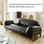 Coussin de canapé standard noir en cuir véritable noir-579571342-579571343