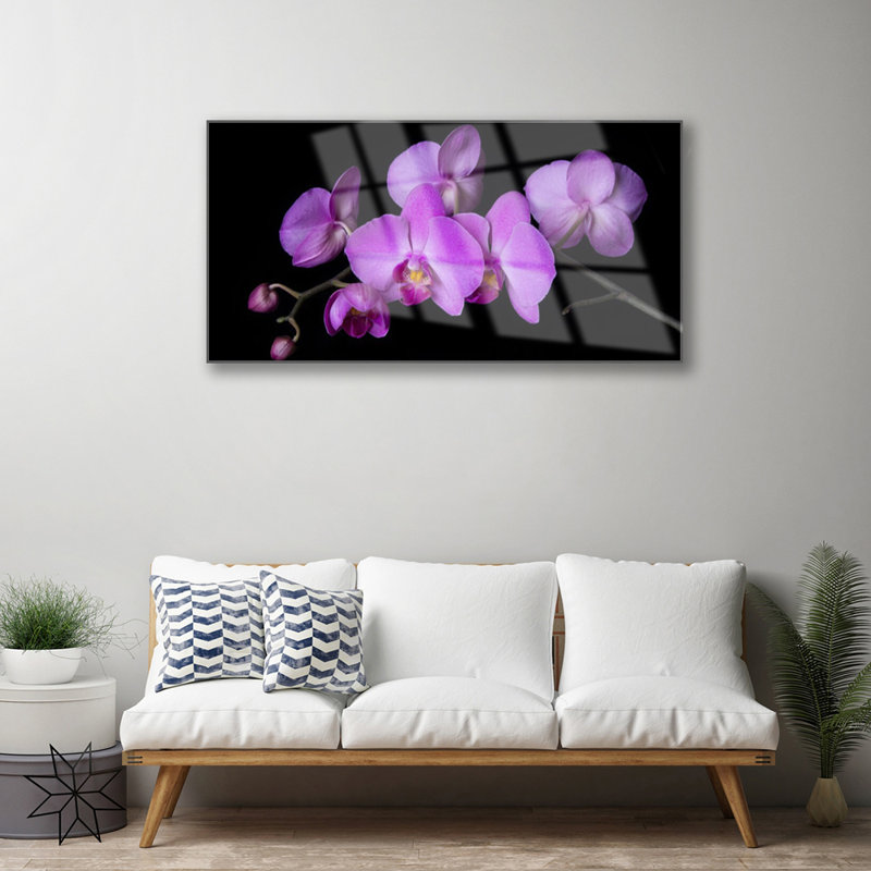 Flowers Floral - Unframed Photograph on Glass