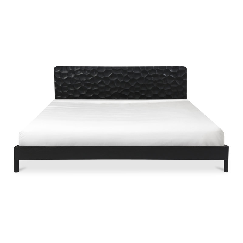 Misaki Upholstered Bed, Black, Queen