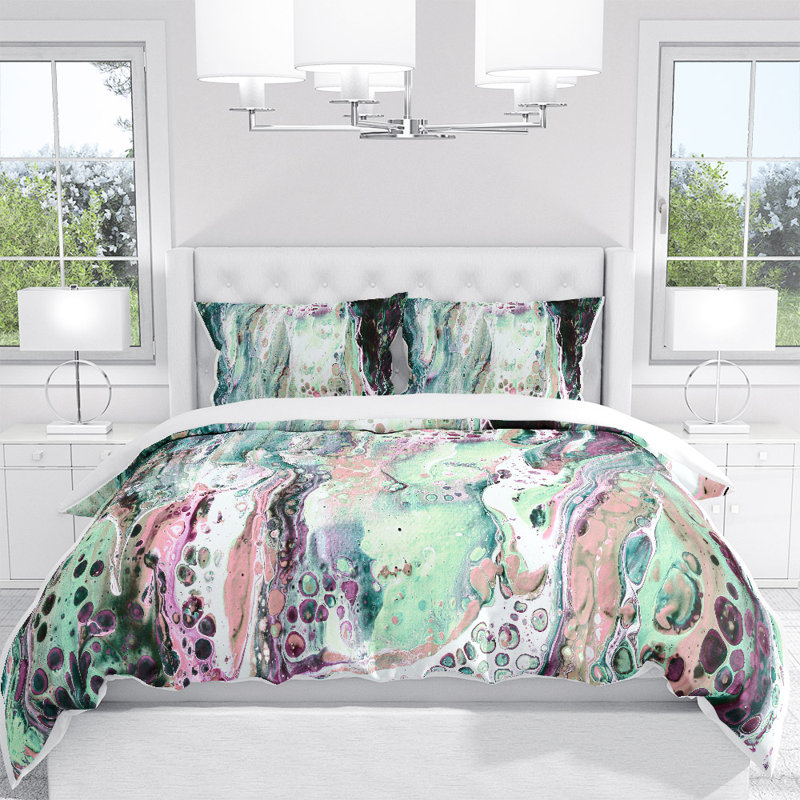  Housse de couette simple Lava Lamp, Housse de couette très grand + 2 taies décoratives