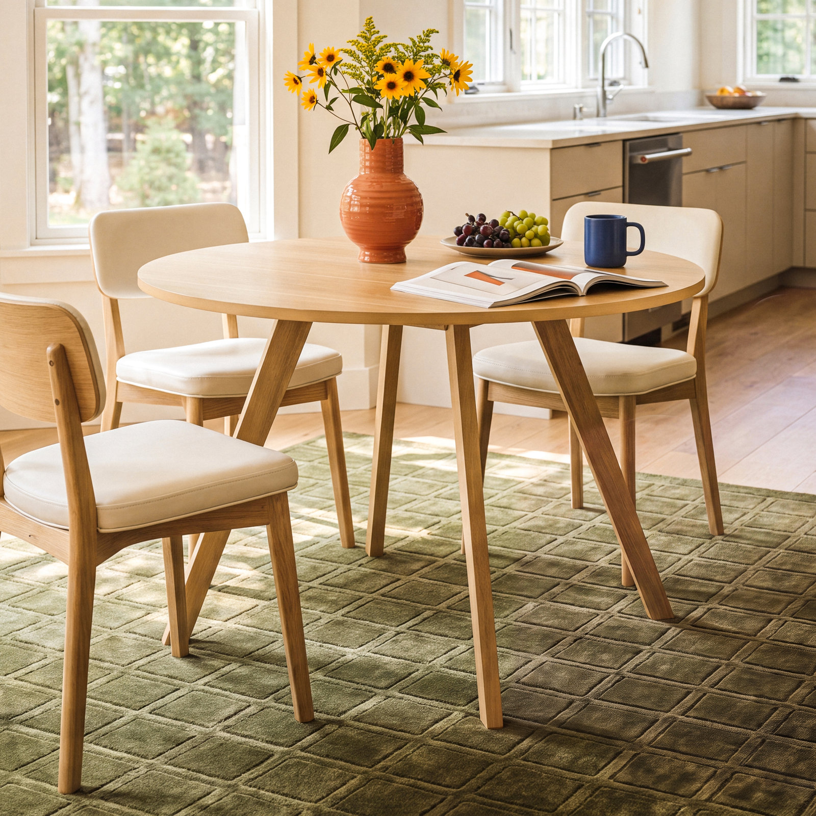 Nikolai 40" Dining Table, Natural