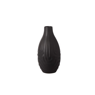 Vase rond en céramique noir mat