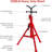 V-Head Pipe Jack Stand, 27 - 52 Inch Adjustable Height, 1/8"-12" Wide Pipe Capacity, 2500 Lbs Load Capacity, Heavy Duty Portable Steel Jacks for Steel Pipelines, Construction Material Support Brackets
