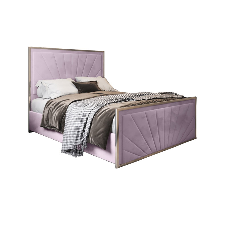 Anterrius Upholstered Bed, Super King (6'), Pink