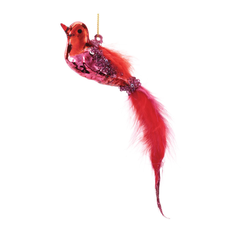 Ornements d'oiseaux en verre (ensemble de 12)
