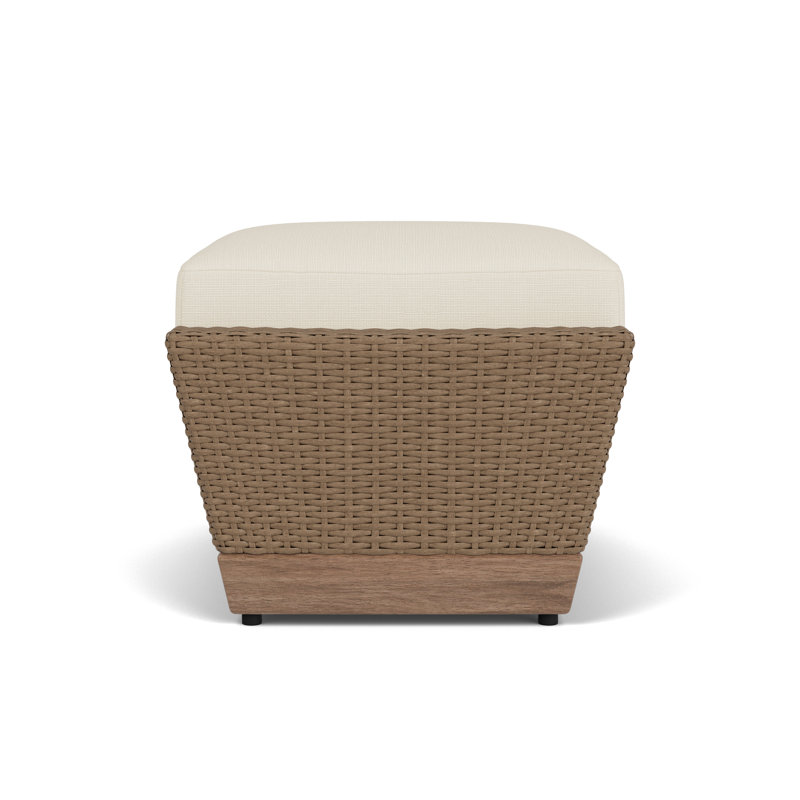Charisma Rectangle Outdoor Ottoman Patio Ottoman, Sailcloth Sailor