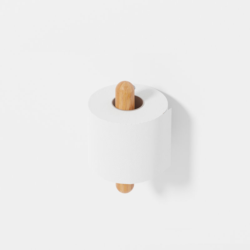 Estell Wall Mounted Toilet Paper Holder, Bamboo