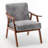 Grey Microfiber Living Room Chair, Construction, Long-lasting Upholstered Chair In Grey, Adds Elegance To Space