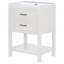 »Meuble-lavabo avec lavabo intégré, armoire de rangement moderne avec 2 tiroirs, lavabo simple (remplacement de 0000001aak)
