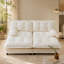 Canapé d'angle modulaire infonuagique avec 2 poufs, canapé profond, coussins confortables à structure ajourée, canapé-lit pour une utilisation polyvalente