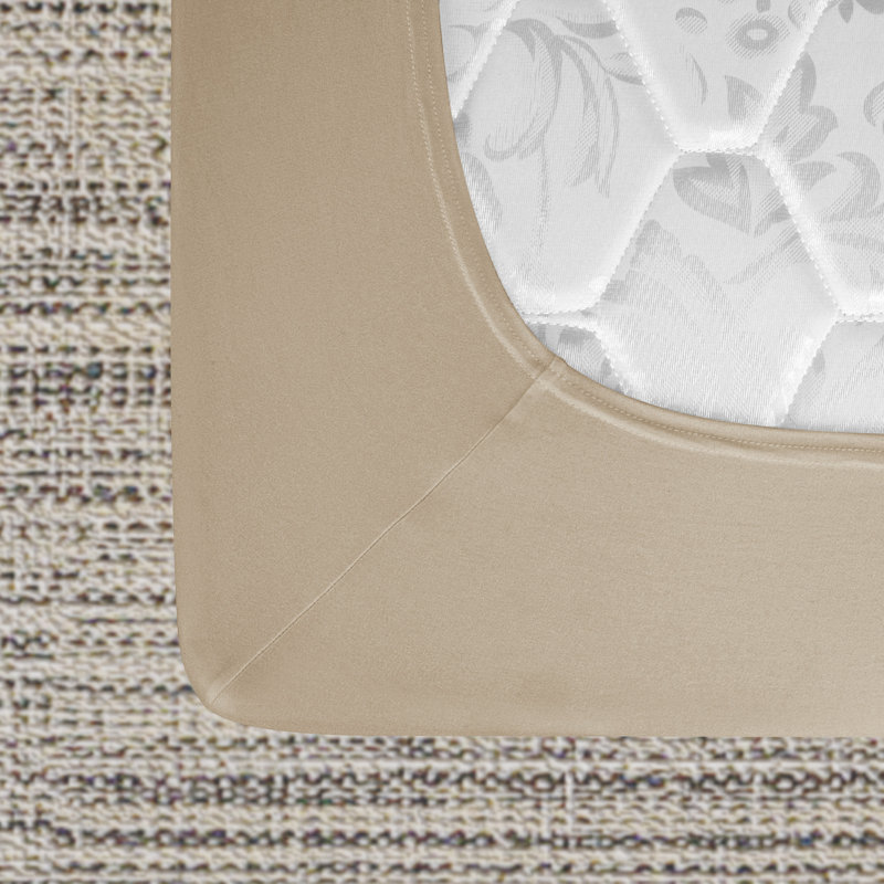 Housse de sommier en tricot Jersey StretchWrap, Très grand lit, Taupe