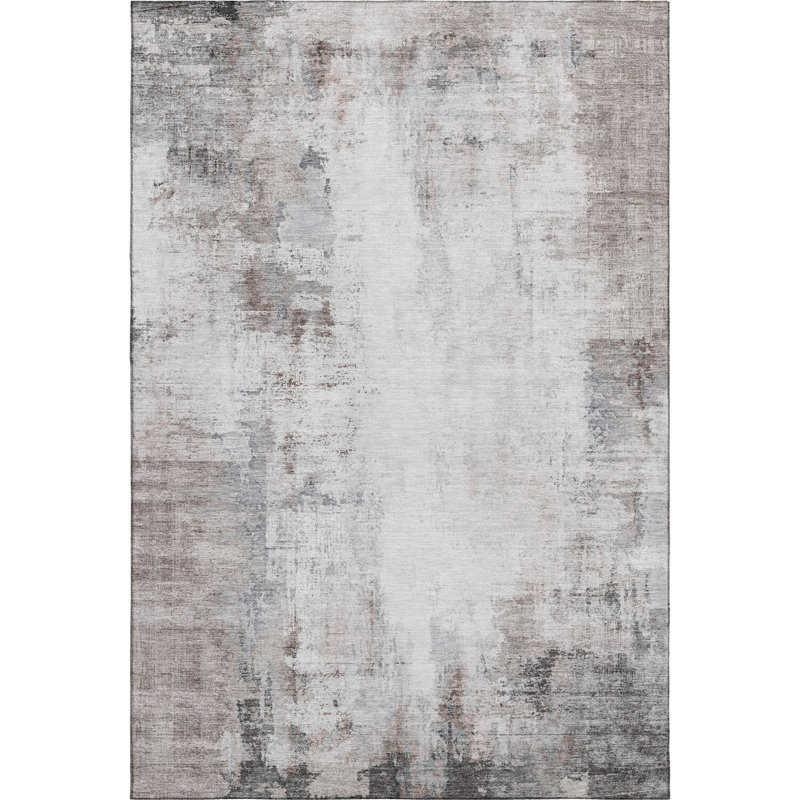 Premium Machine Washable Mayfield  modern Rug, Taupe, 2'6" x 3'10"