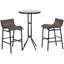 Ensemble bistro 3 pièces pour l'extérieur pour la terrasse et les repas confortables dans la cour-1457208916
