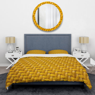 Ensemble de housse de couette en arrière plan sedge texture mid-century