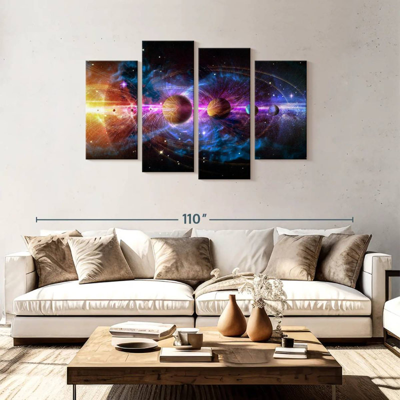 Oberle Solar System In Milky Way, 48" H x 75" W