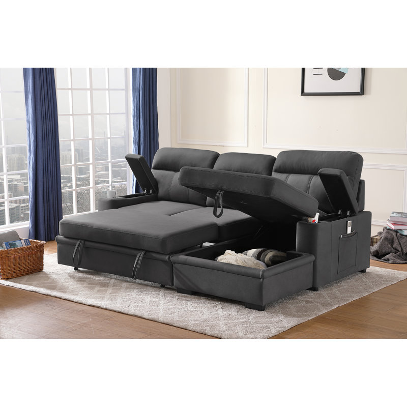 Abdul-Rahman Upholstered Sectional, Gray