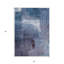 Tapis intérieur lavable abstrait bleu marine et bleu ciel HomeRoots 3 pi x 5 pi