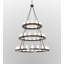 Lustre 60 lumières à trois niveaux de 60 po de large Loxley