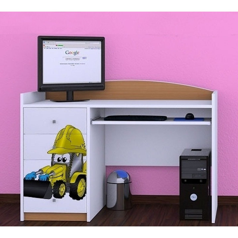Iain 125cm Computer Desk, Light Brown