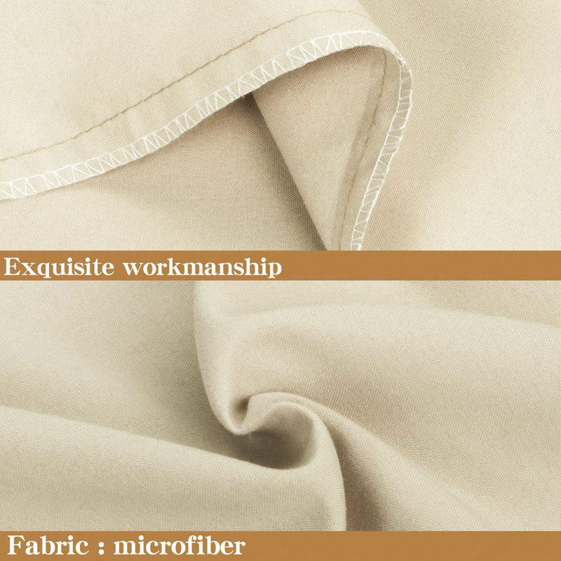 Plush Brushed Microfiber Pillowcases 4 Pack - Wrinkle Fade Stain-Resistant Envelope Style 20x30 Inches​, Khaki